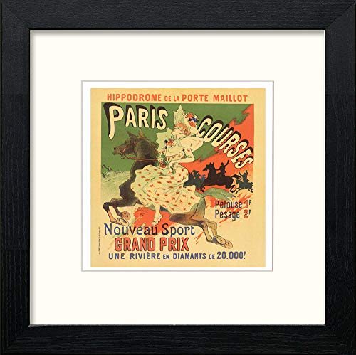 Vintage Poster Jules Cheret (62) in Black Wood frame, premium wall art print