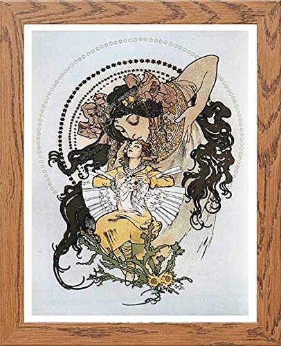 Vintage Poster Alphonse Mucha Lsee Princesse De Tripoli 1897c in Wood frame, premium wall art print