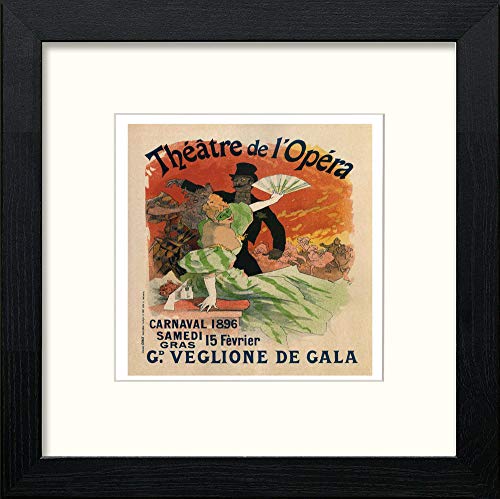 Vintage Poster Jules Cheret (17) in Black Wood frame, premium wall art print