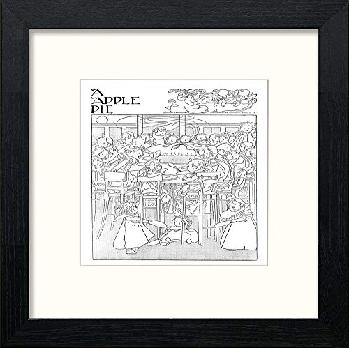 Vintage Poster Big Book Of Nursery Rhymes (24) in Black Wood frame, premium wall art print