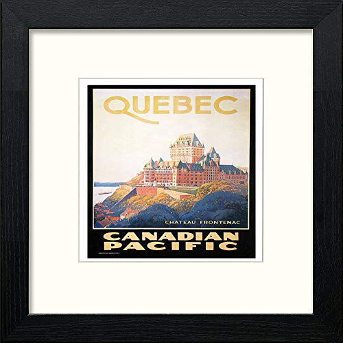 Vintage Poster Quebec 1 in Black Wood frame, premium wall art print