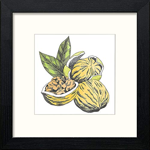 Walnut in Black Wood frame, premium wall art print