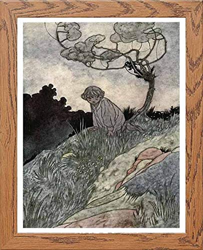 Vintage Poster Songs Of Innocence in Wood frame, premium wall art print