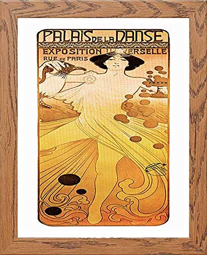 Vintage Poster Palais De La Danse Exposition Universelle in Wood frame, premium wall art print