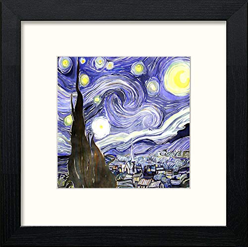 Starry Starry in Black Wood frame, premium wall art print