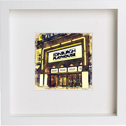 Edinburgh Playhouse Theatre 0035 in White frame, premium wall art print