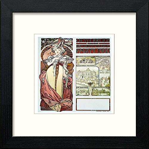Vintage Poster Alphonse Mucha (78) in Black Wood frame, premium wall art print