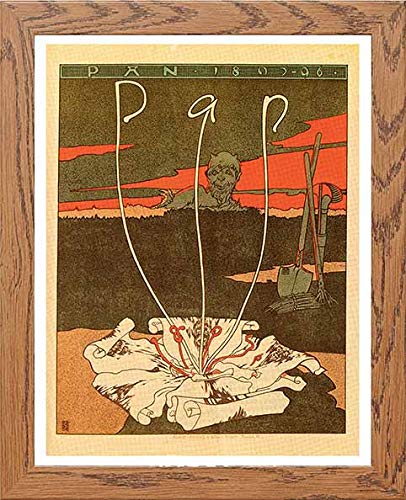 Vintage Poster Pan in Wood frame, premium wall art print