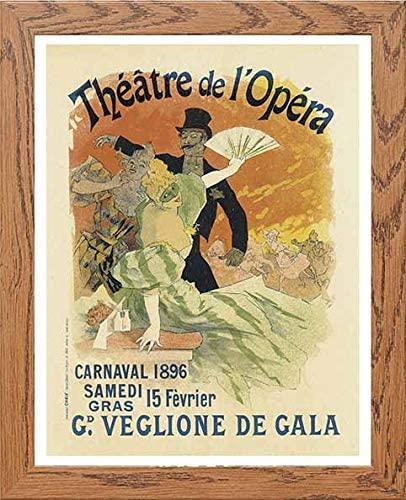 Vintage Poster Theatre De L'opera Jules Cheret in Wood frame, premium wall art print