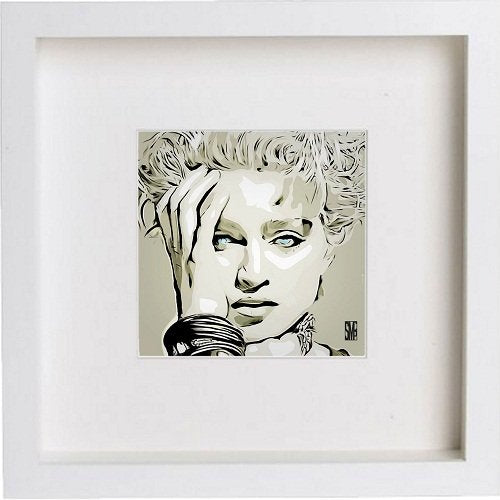 Madonna 124 in White frame, premium wall art print