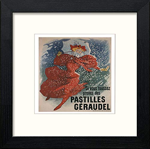 Vintage Poster Jules Cheret (9) in Black Wood frame, premium wall art print
