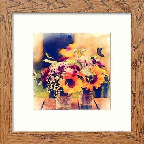 L Lumartos Vintage Flowers On Bench