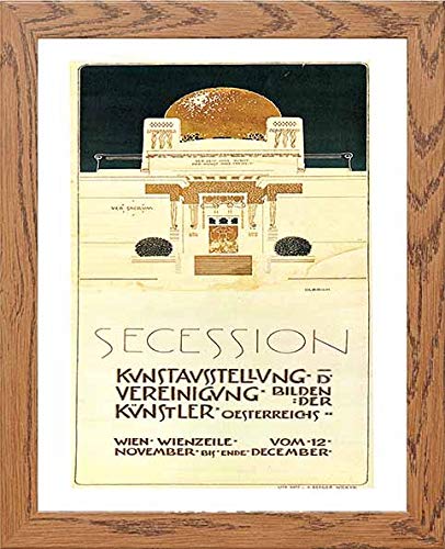 Vintage Poster Vienna Secession Exhibition in Wood frame, premium wall art print