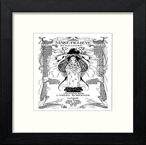 Vintage Poster Make Believe (1) in Black Wood frame, premium wall art print