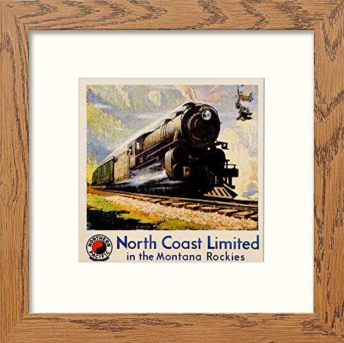 L Lumartos Vintage Steam Train Poster