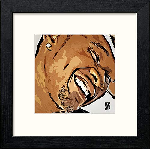 Usher in Black Wood frame, premium wall art print
