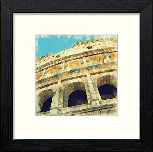Rome Collesium in Black Wood frame, premium wall art print