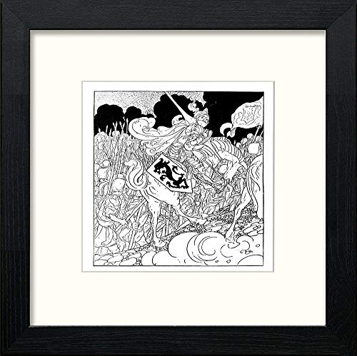 Vintage Poster Big Book Of Nursery Rhymes (50) in Black Wood frame, premium wall art print