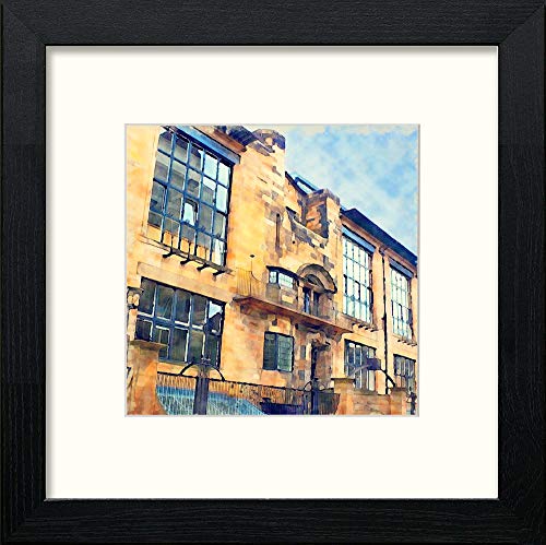 Charles Rennie School in Black Wood frame, premium wall art print