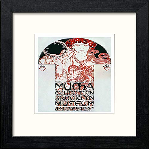 Vintage Poster Alphonse Mucha (82) in Black Wood frame, premium wall art print