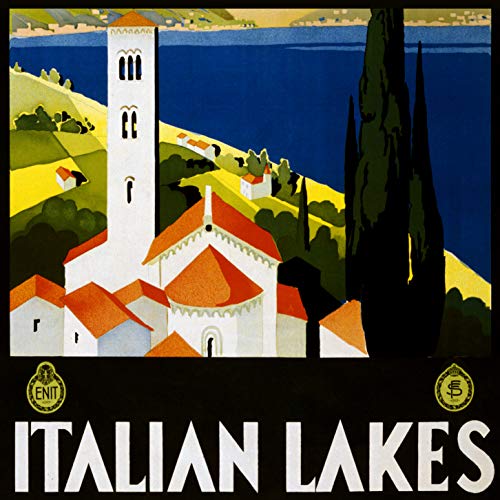L Lumartos Vintage Italian Lakes Poster