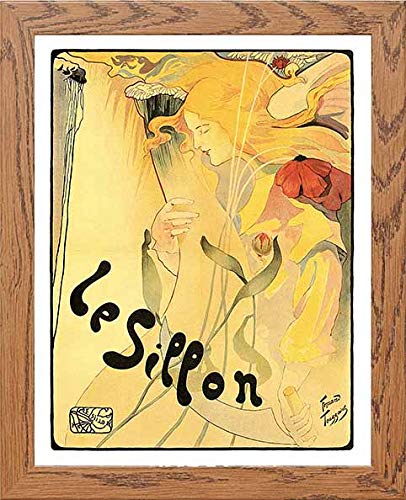 Vintage Poster Le Sillon in Wood frame, premium wall art print