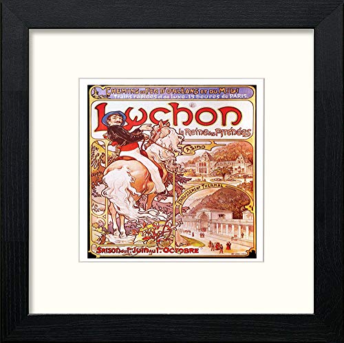 Vintage Poster Alphonse Mucha in Black Wood frame, premium wall art print