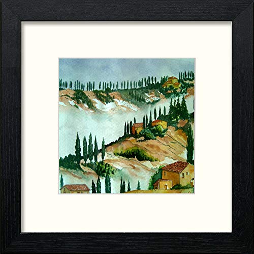 Tuscan Mist in Black Wood frame, premium wall art print