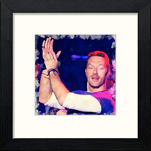 Coldplay in Black Wood frame, premium wall art print