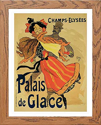 Vintage Poster Palais De Glace in Wood frame, premium wall art print