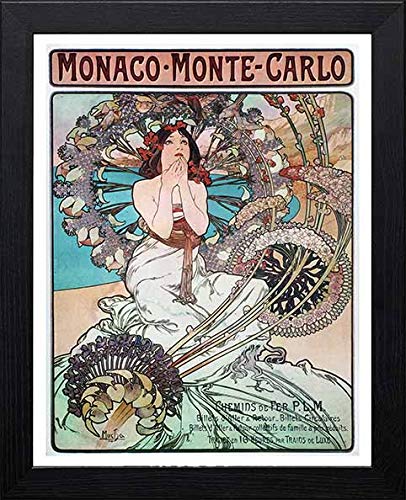 L Lumartos Vintage Poster Alphonse Mucha Manaco Monte Carlo 1897