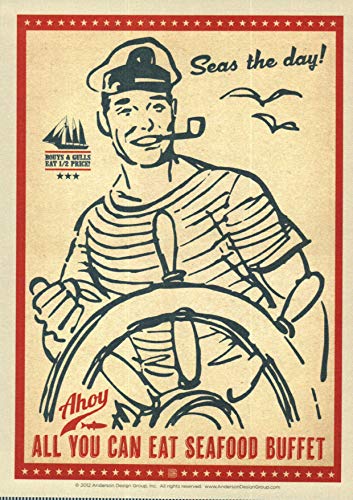 L Lumartos Vintage Sailor Seafood Buffet Poster Travel Poster (35)
