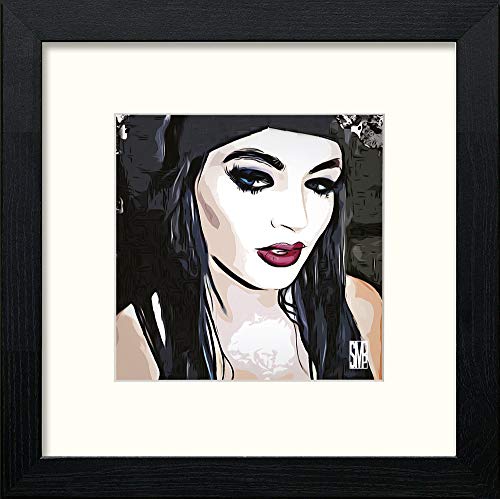 WWE Raw Saraya Jade Bevis in Black Wood frame, premium wall art print