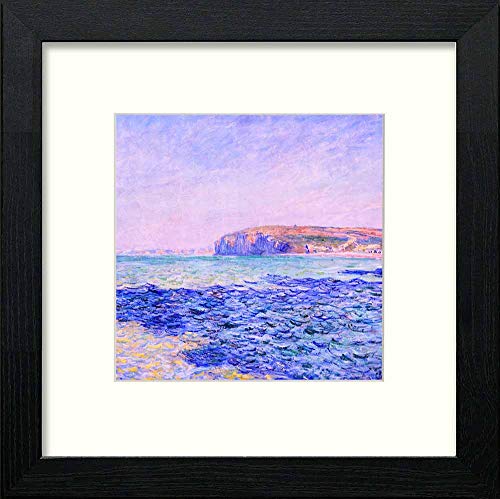Vintage Monet Cliffs in Black Wood frame, premium wall art print