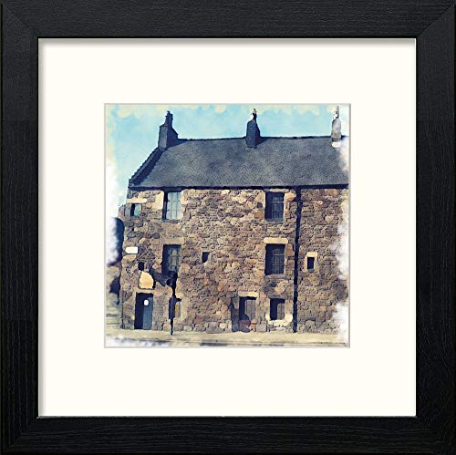 Glasgow Provans Lordship in Black Wood frame, premium wall art print