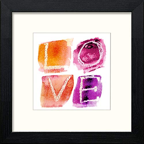 Love in Black Wood frame, premium wall art print