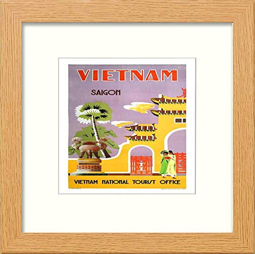 L Lumartos Vintage Poster Saigon 1960 Vintage Travel Square