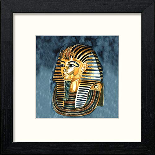Tutankhamun in Black Wood frame, premium wall art print