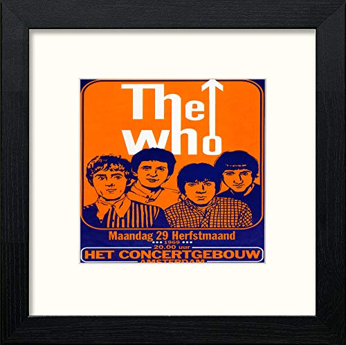 Vintage The Who Poster in Black Wood frame, premium wall art print