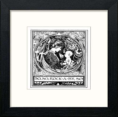 Vintage Poster Lullaby Land in Black Wood frame, premium wall art print
