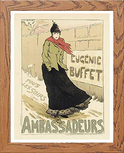 Vintage Poster Maf022 Ambassadeurs Lucien Metivet in Wood frame, premium wall art print