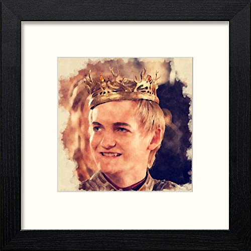 GOT Joffrey Baratheon in Black Wood frame, premium wall art print