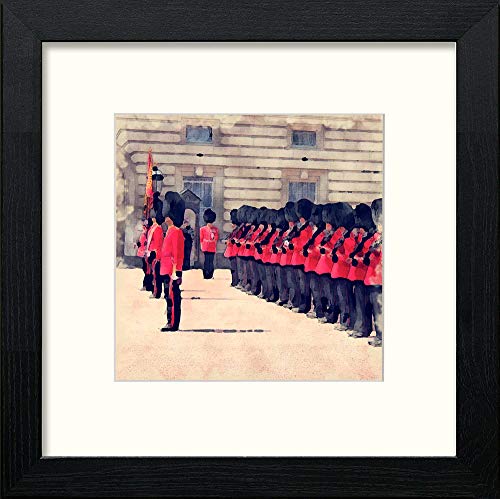 Changing Of The Guard in Black Wood frame, premium wall art print