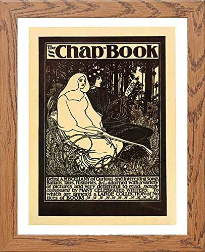 Vintage Poster The Chapbook Promotional in Wood frame, premium wall art print