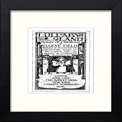 Vintage Poster Lullaby Land in Black Wood frame, premium wall art print