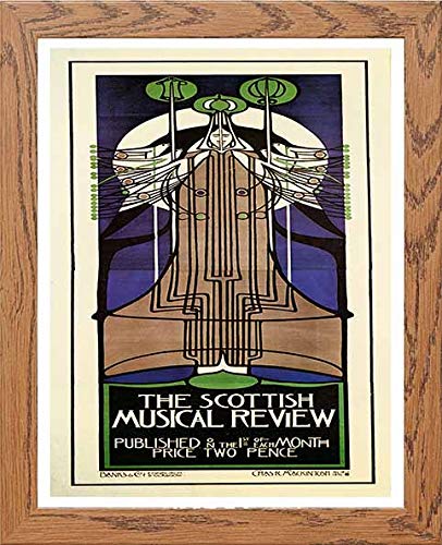 Vintage Poster The Scottish Musical Review in Wood frame, premium wall art print