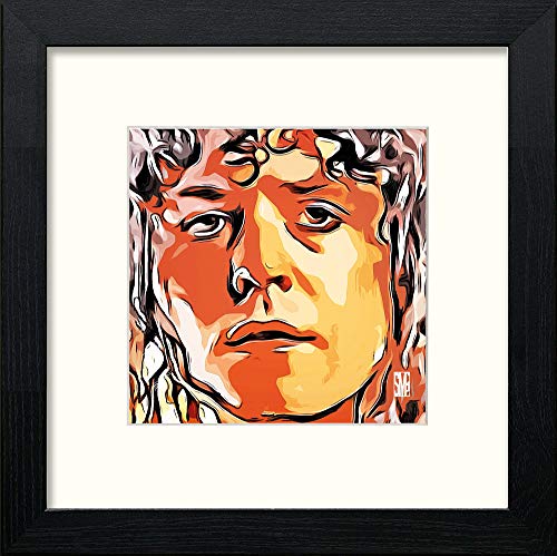 Marc Bolan in Black Wood frame, premium wall art print