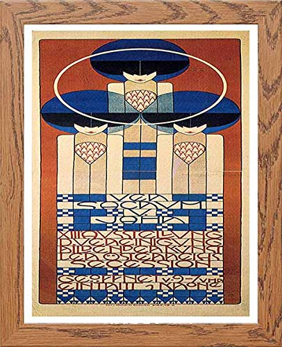 Vintage Poster Vienna Secession Thirteenth Exhibition in Wood frame, premium wall art print