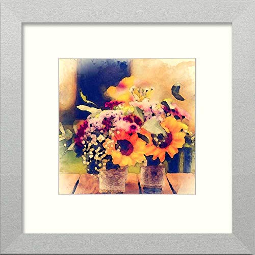 L Lumartos Vintage Flowers On Bench