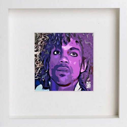 Prince 170 in White frame, premium wall art print